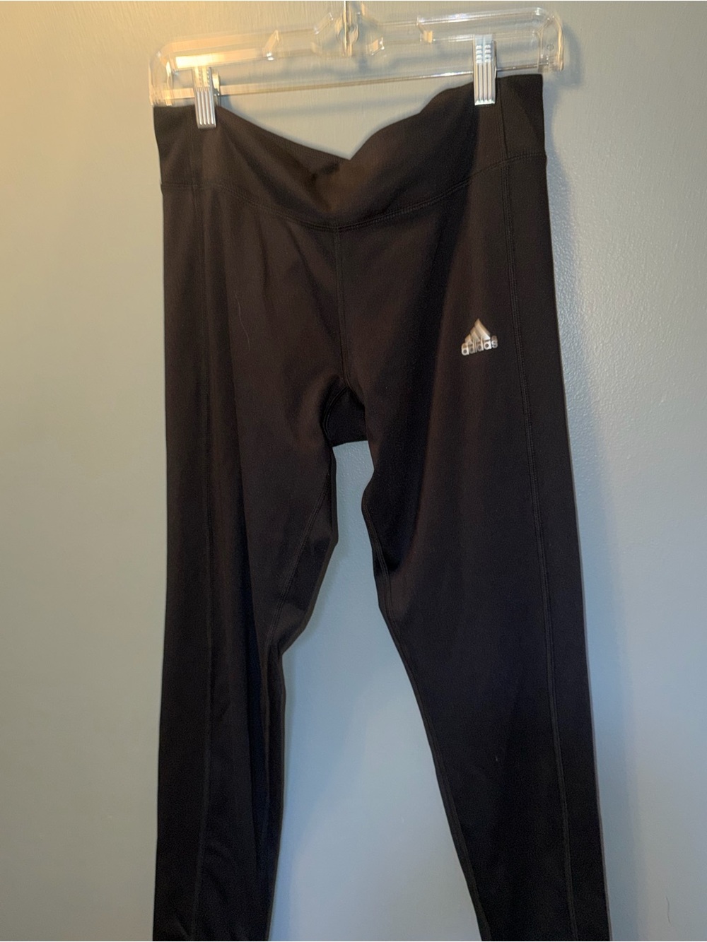 adidas Black V-Waist Performance Leggings